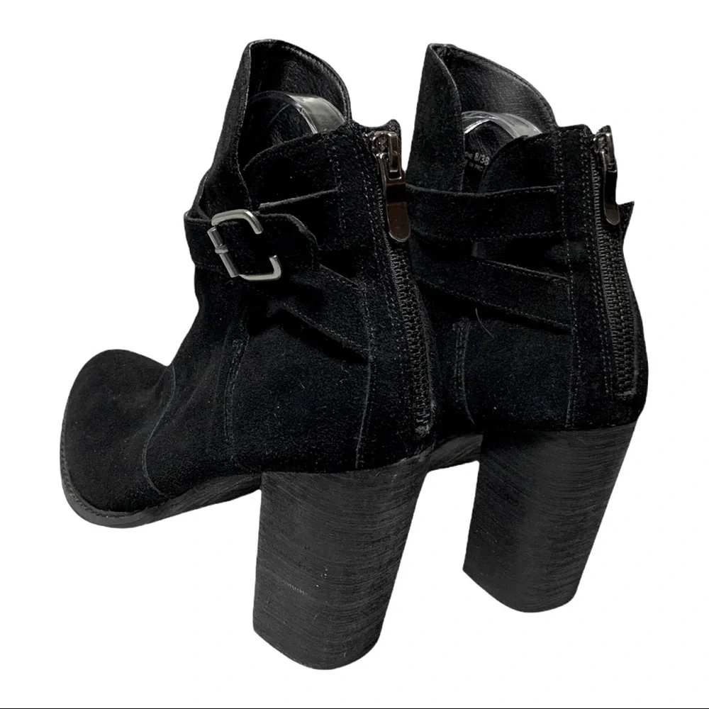 Chinese Laundry black leather high heels booties size 8 - Picture 3 of 5